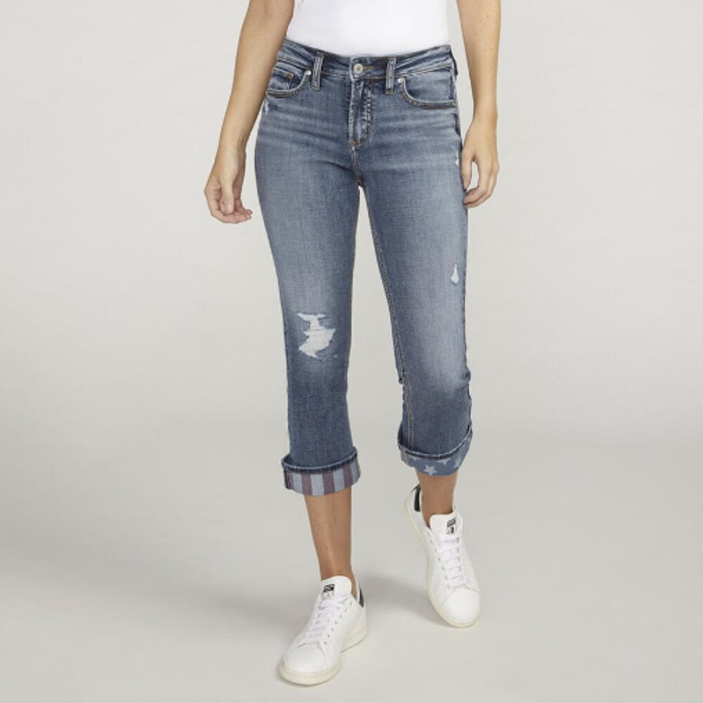 Silver Jeans - Suki Mid Rise Americana Capri